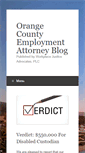 Mobile Screenshot of orangecountyemploymentattorneyblog.com