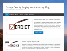 Tablet Screenshot of orangecountyemploymentattorneyblog.com